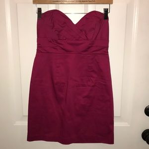 Strapless pink dress